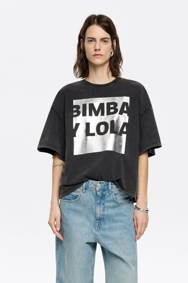 bimba & lola T-shirt logo zwart