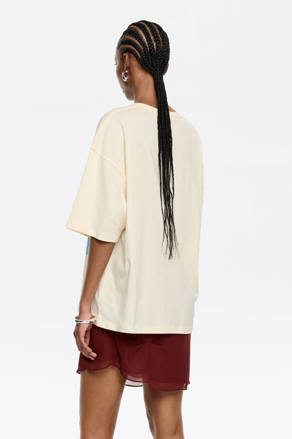 Bimba & Lola T-shirt Oversized Logo Geel