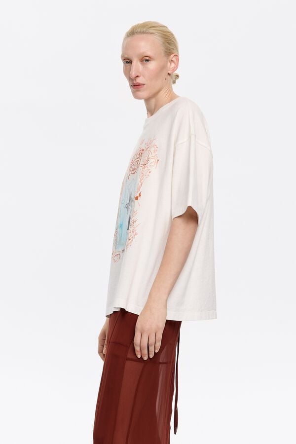 Bimba & Lola T-shirt Oversized Logo Ivoorwit