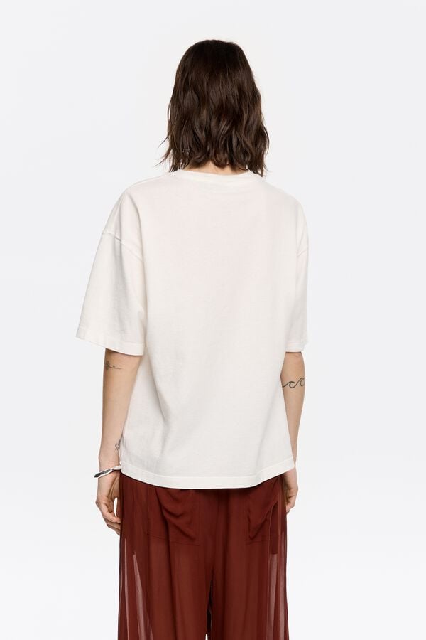 Bimba & Lola T-shirt Oversized Logo Wit