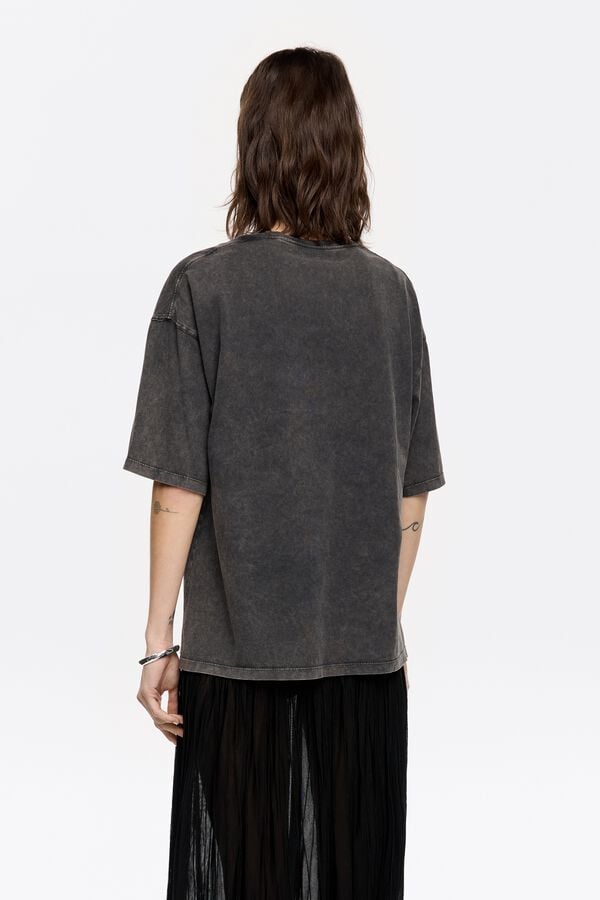 Bimba & Lola T-shirt Oversized Logo Zwart