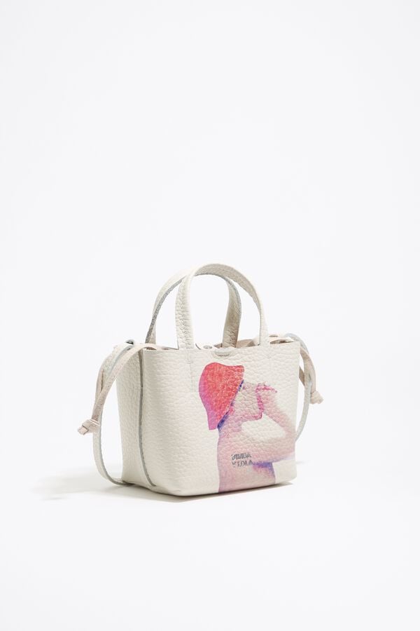 bimba & lola Tas Chihuahua mini leer gebroken wit