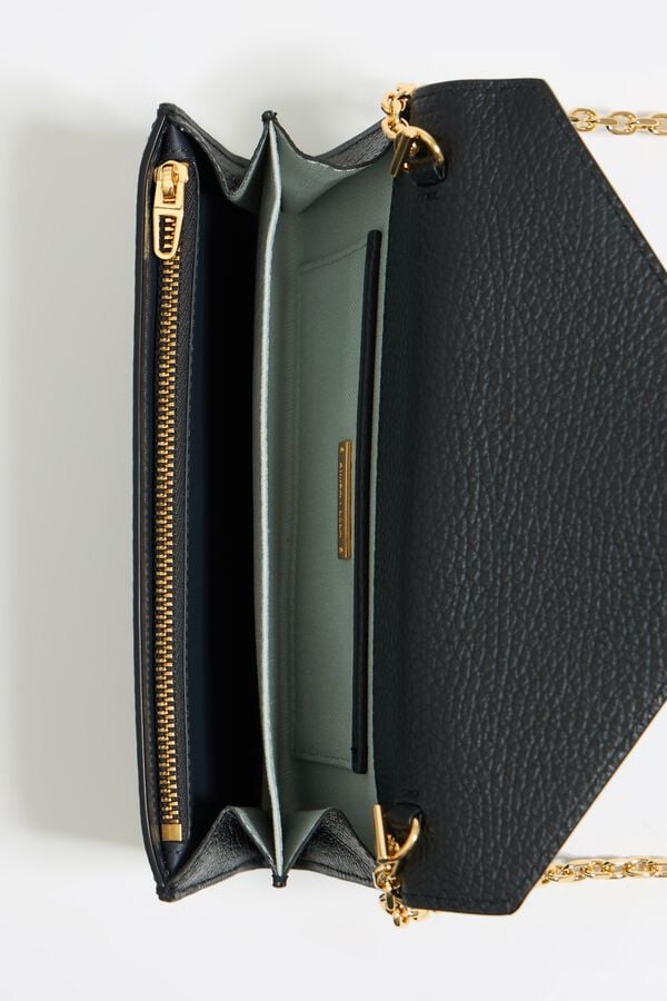 Bimba & Lola Tas Met Klep Mini Leer Zwart