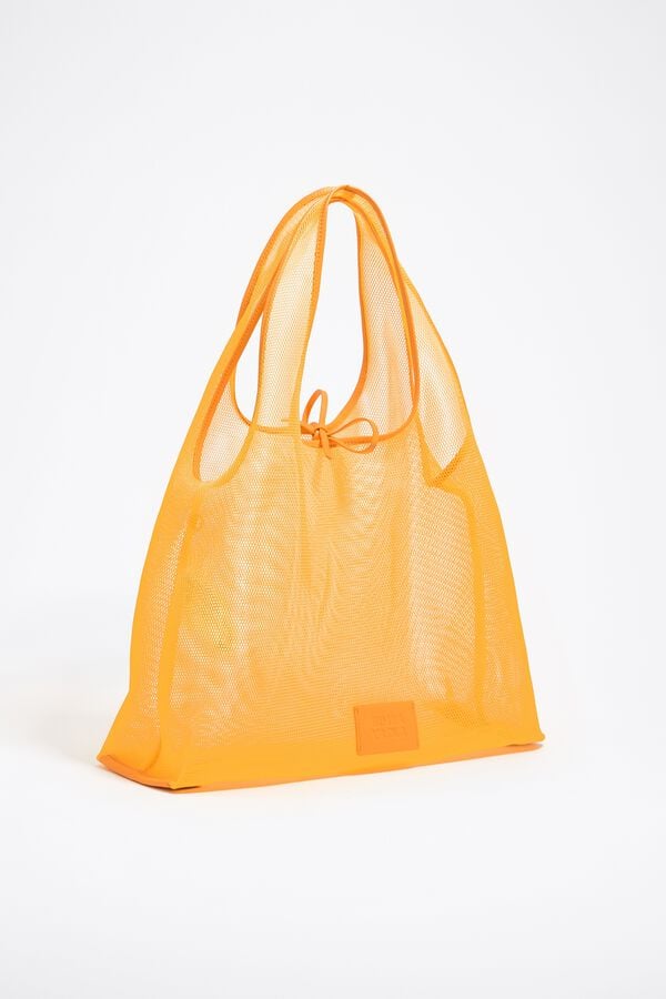 bimba & lola Tas Paper groot mesh mango