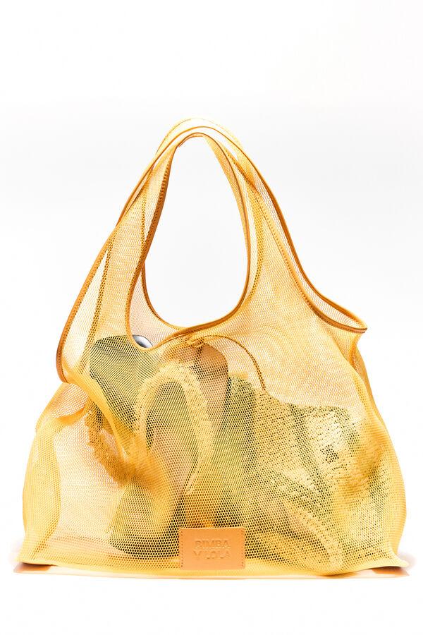 bimba & lola Tas Paper groot mesh mango