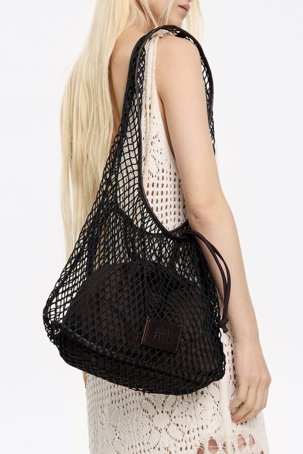 bimba & lola Tas Paper net zwart