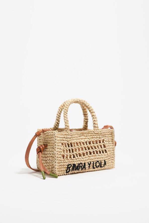 bimba & lola Tas raffia klein naturel