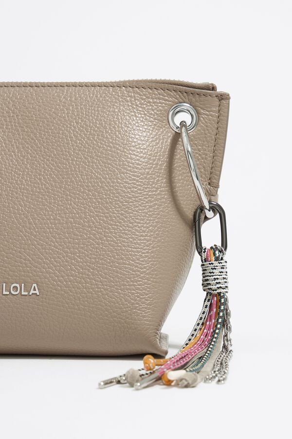 Bimba & Lola Tas Trapezium Middelgroot Leer Taupe