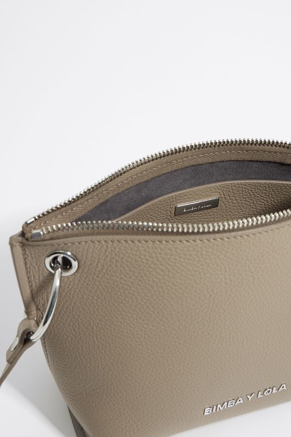 Bimba & Lola Tas Trapezium Middelgroot Leer Taupe