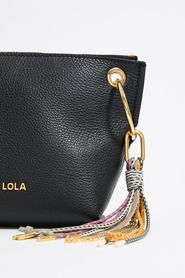 Bimba & Lola Tas Trapezium Middelgroot Leer Zwart