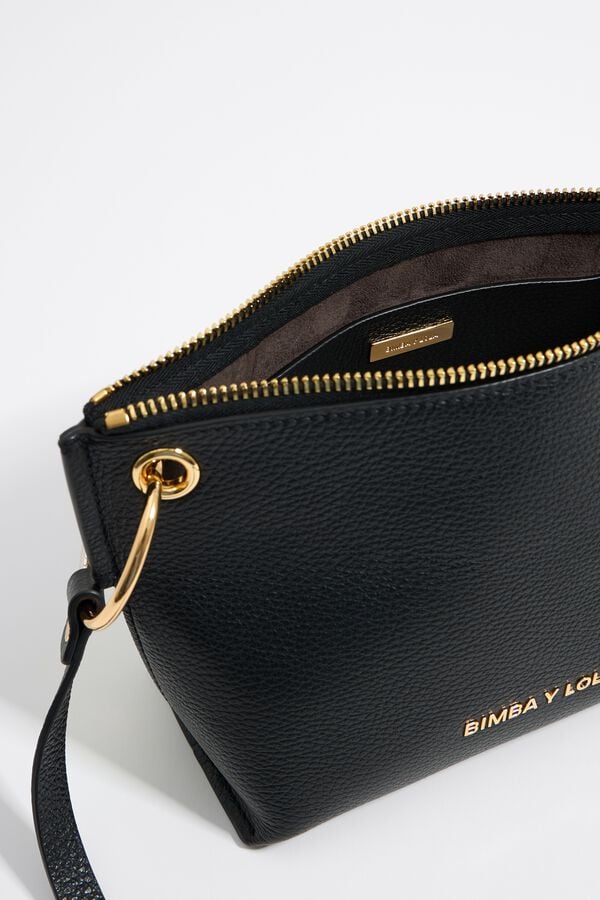 Bimba & Lola Tas Trapezium Middelgroot Leer Zwart