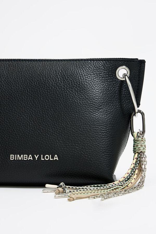 Bimba & Lola Tas Trapezium Middelgroot Leer Zwart
