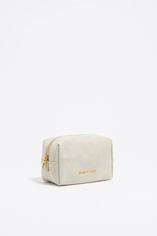 bimba & lola Toilettas klein nylon kiezelwit