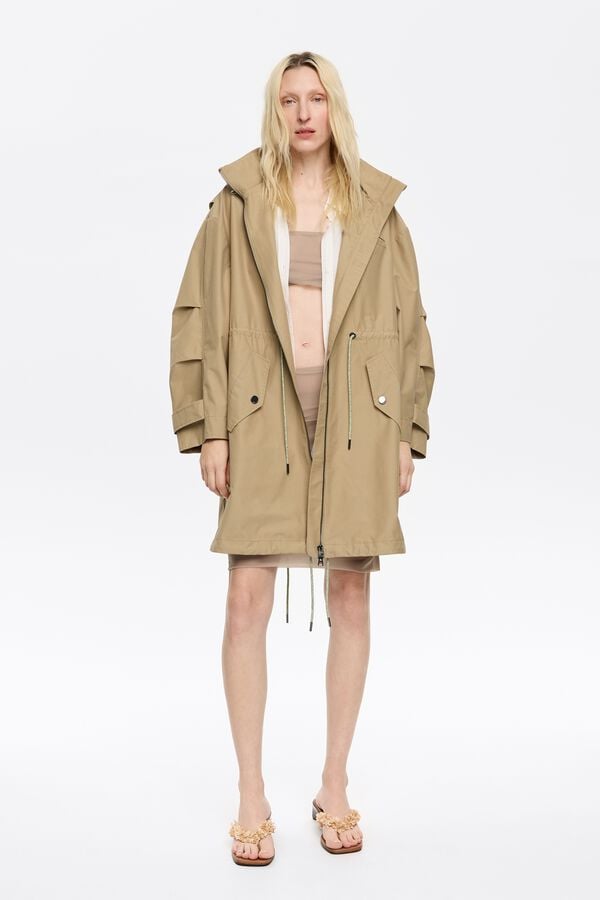 Bimba & Lola Trenchcoat A-lijn Licht Kaki