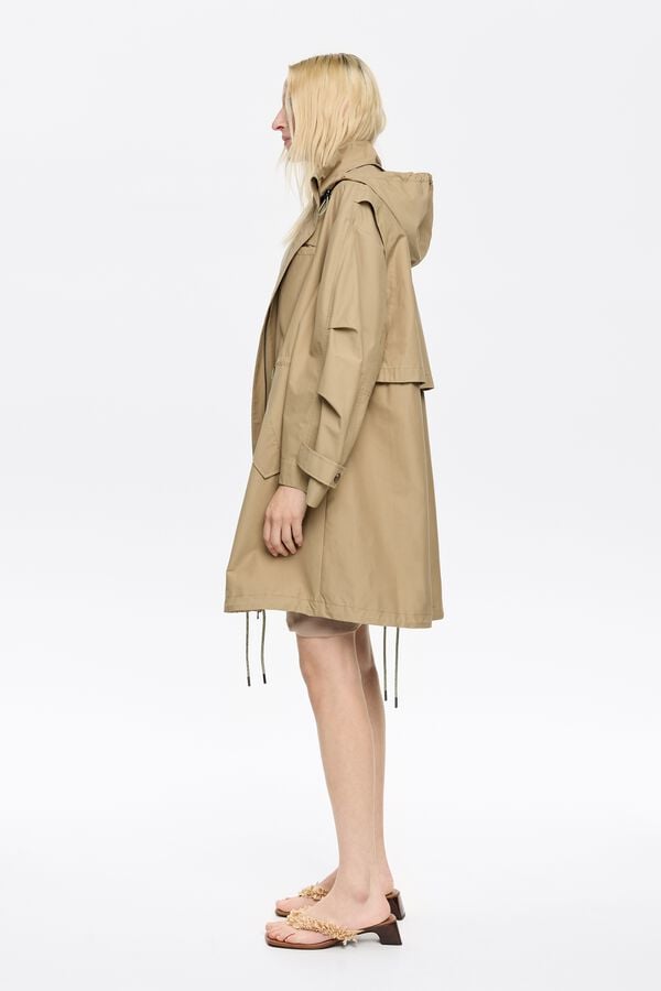 Bimba & Lola Trenchcoat A-lijn Licht Kaki