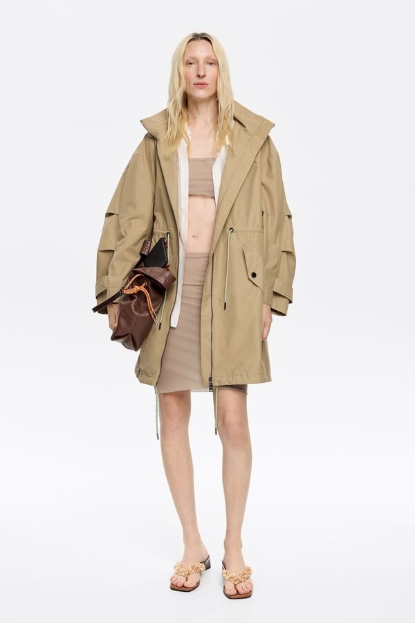 bimba & lola Trenchcoat A-lijn licht kaki