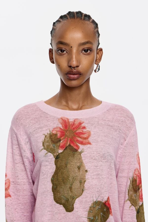 Bimba & Lola Trui Linnen Cactus Roze