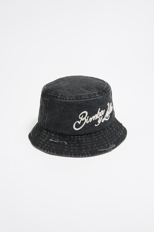 Bimba & Lola Vissershoedje Katoen Zwart