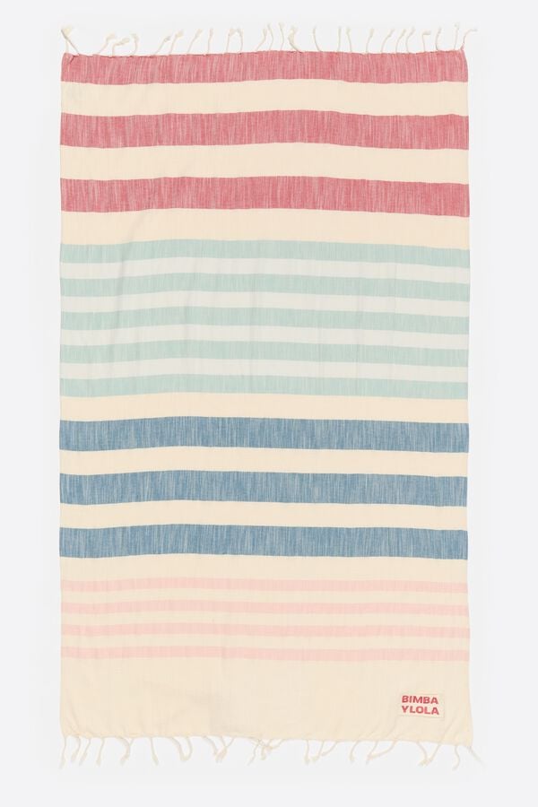 Bimba & Lola Handdoek Strepen Veelkleurig Marineblauw