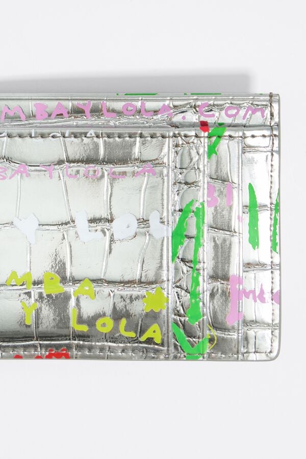 Bimba & Lola Pasjeshouder Krokostructuur BIMBAYLOLA.COM Zilver