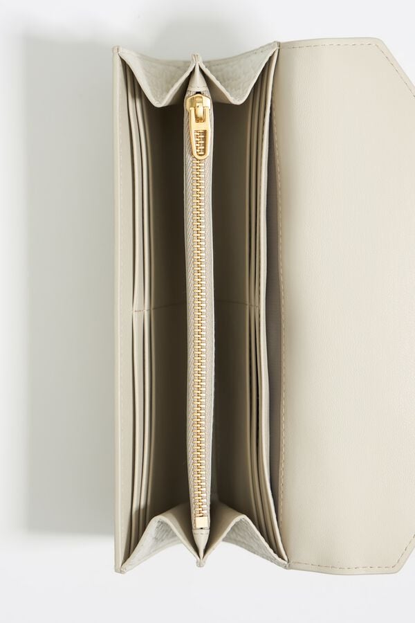 Bimba & Lola Portemonnee Continentaal Leer Gebroken Wit