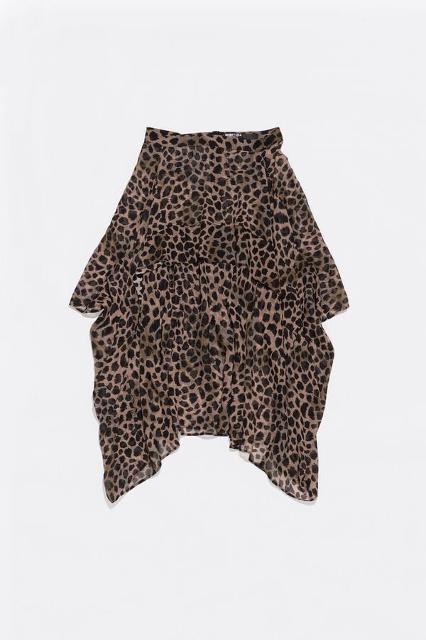 Bimba & Lola Rok Soepelvallend Onregelmatig Cheetah Kaki
