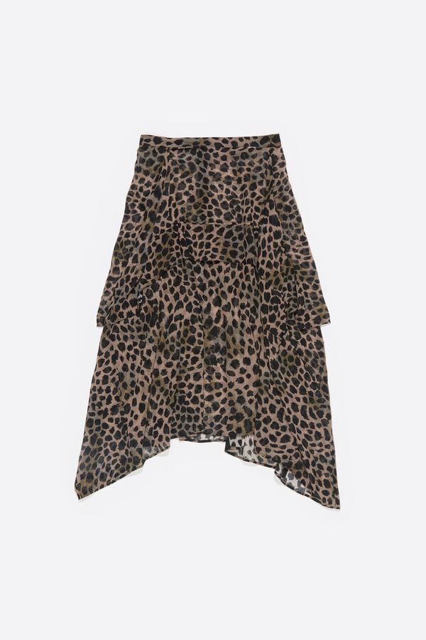 Bimba & Lola Rok Soepelvallend Onregelmatig Cheetah Kaki