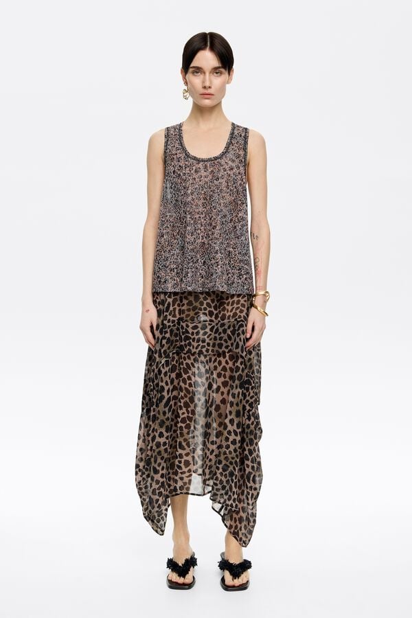 Bimba & Lola Rok Soepelvallend Onregelmatig Cheetah Kaki