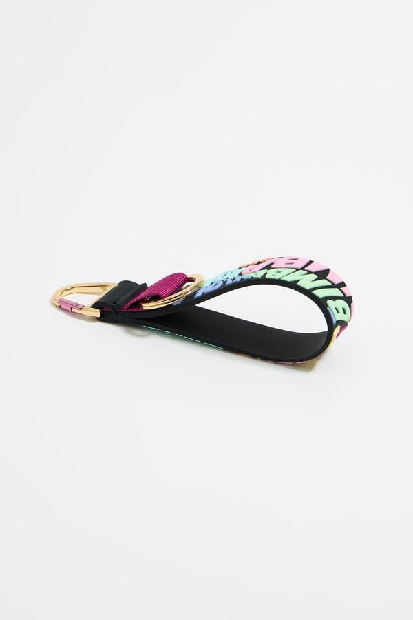 Bimba & Lola Sleutelhanger Siliconen Logo Veelkleurig