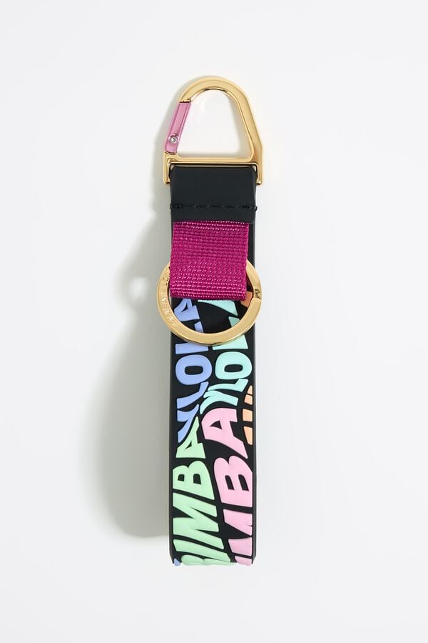 Bimba & Lola Sleutelhanger Siliconen Logo Veelkleurig