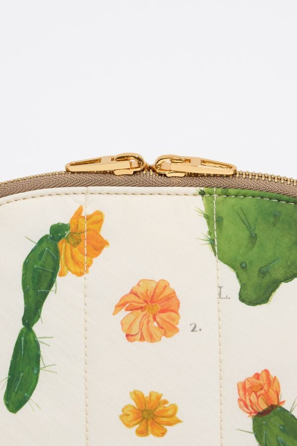 Bimba & Lola Toilettas Halvemaan Groot Nylon Cactus Ivoorwit