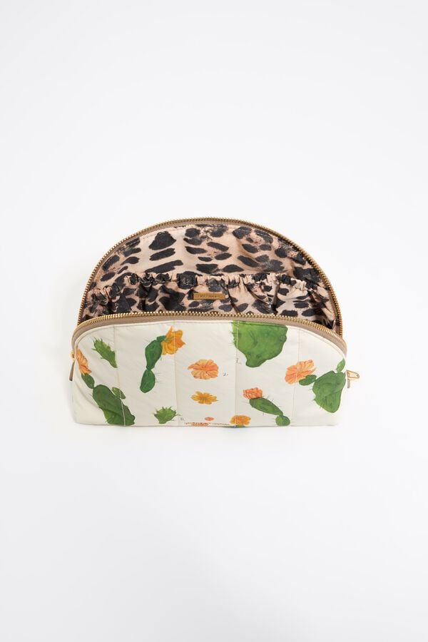 Bimba & Lola Toilettas Halvemaan Groot Nylon Cactus Ivoorwit