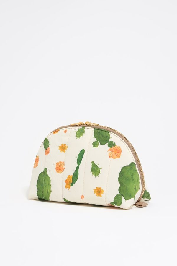 Bimba & Lola Toilettas Halvemaan Groot Nylon Cactus Ivoorwit