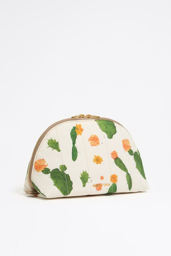 bimba & lola Toilettas halvemaan groot nylon Cactus ivoorwit