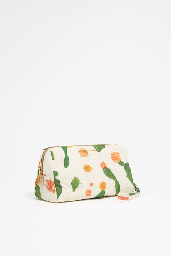 bimba & lola Toilettas middelgroot nylon Cactus ivoorwit