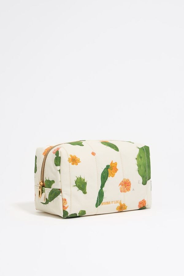 bimba & lola Toilettas middelgroot nylon Cactus ivoorwit