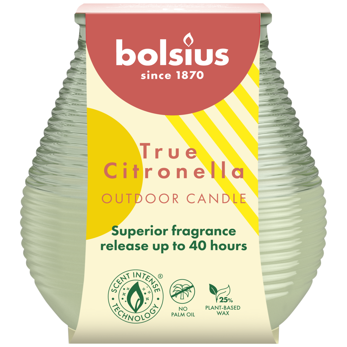 bolsius Bolsius - buitenkaars citronella - groen - 9 4cm bolsius Bolsius - buitenkaars citronella - groen - 9 4cm