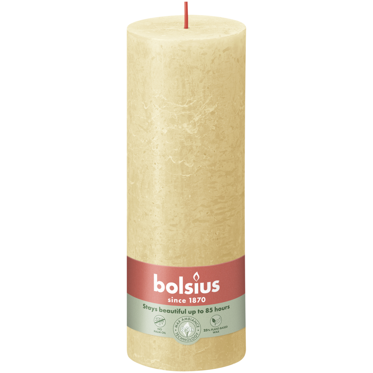 bolsius Bolsius - rustieke kaars - beige - 19cm