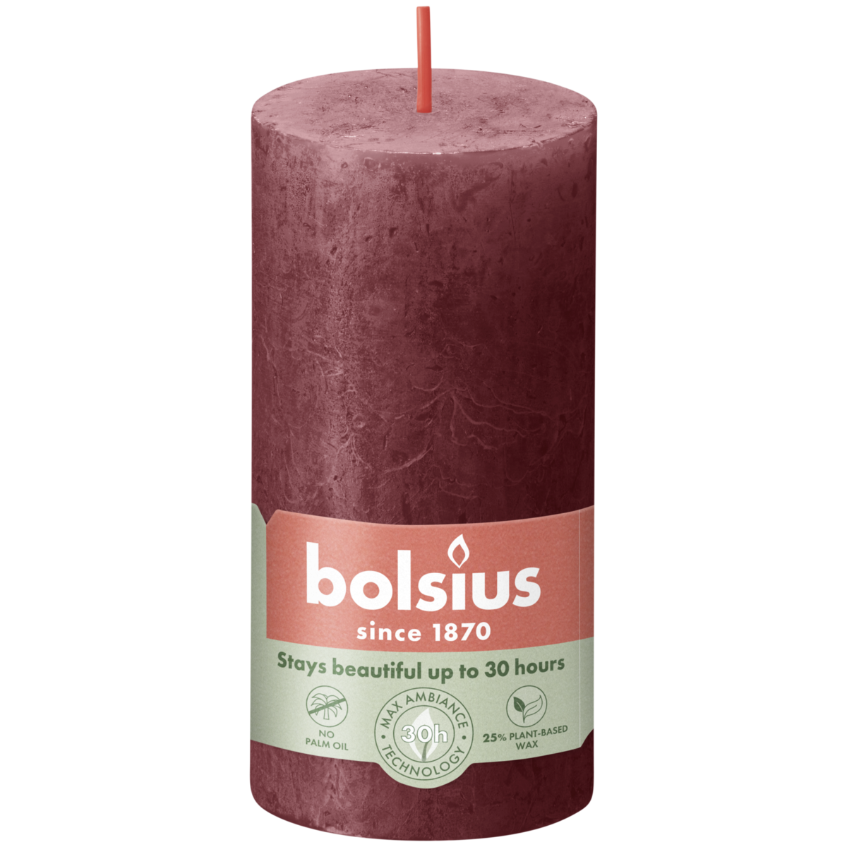 bolsius Bolsius - rustieke kaars - bordeaux - 10cm bolsius Bolsius - rustieke kaars - bordeaux - 10cm