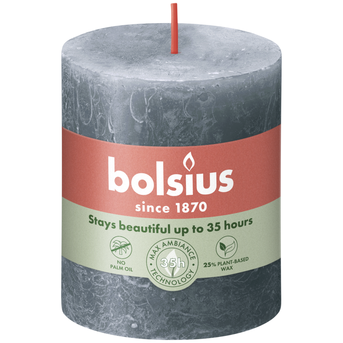 bolsius Bolsius - rustieke kaars - donkerblauw - 8cm