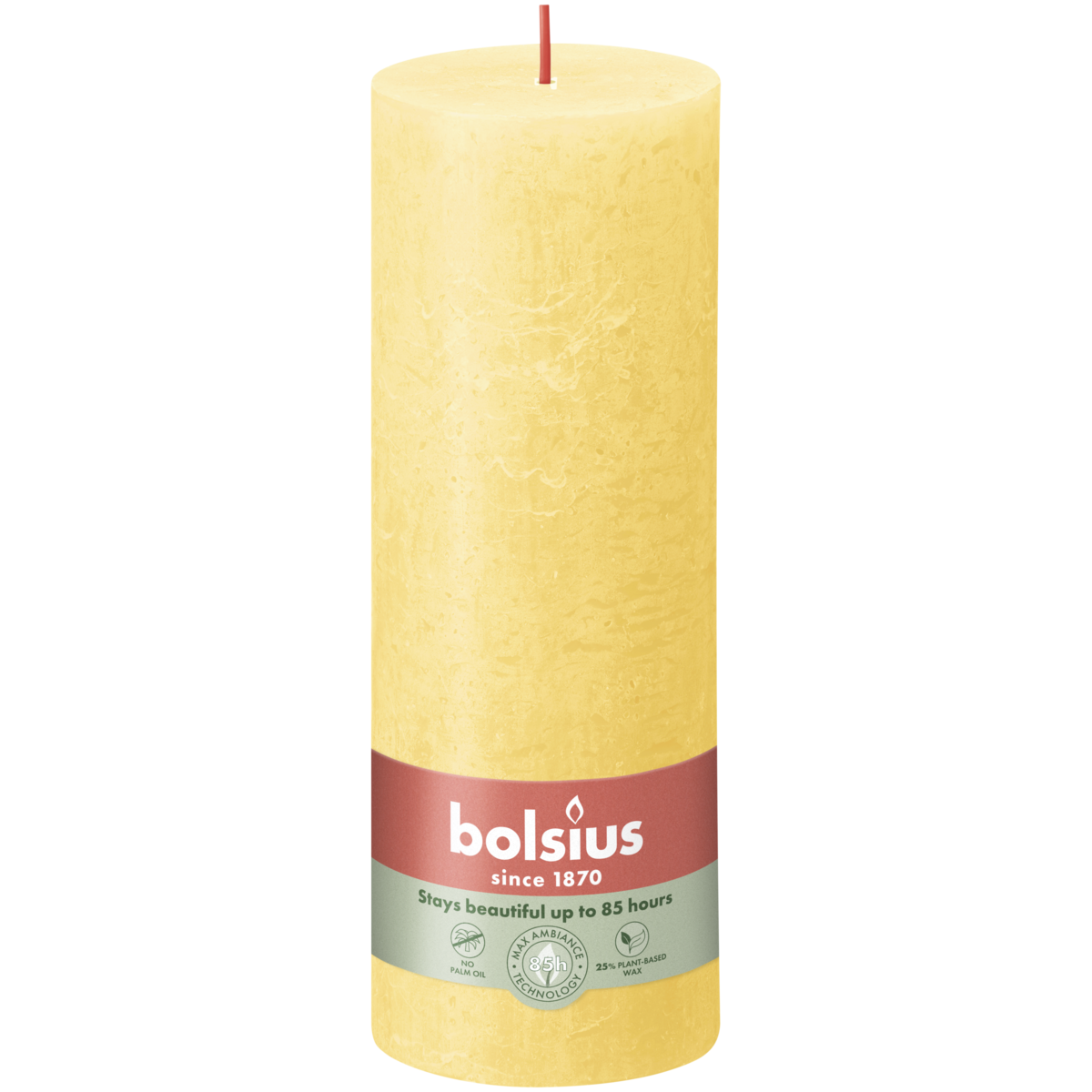 bolsius Bolsius - rustieke kaars - frisgeel - 19cm