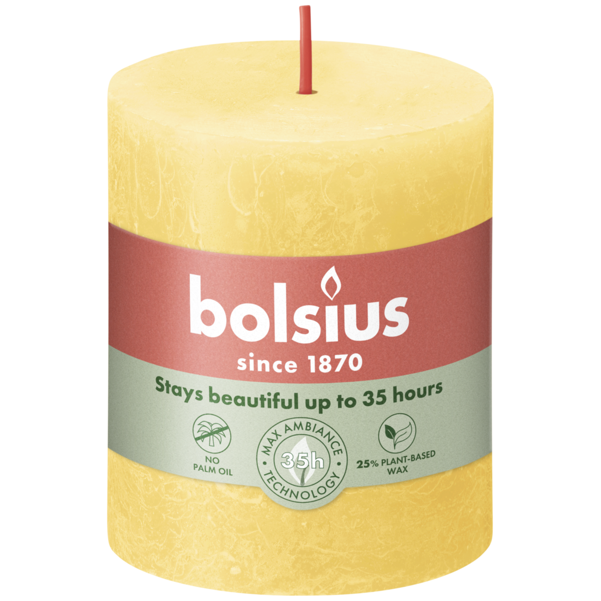 bolsius Bolsius - rustieke kaars - frisgeel - 8cm bolsius Bolsius - rustieke kaars - frisgeel - 8cm