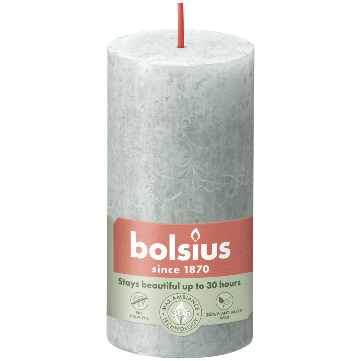 bolsius Bolsius - rustieke kaars - groen - 10 bij 5 cm