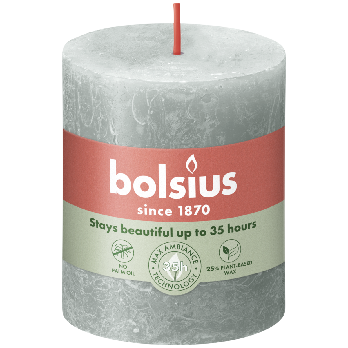 bolsius Bolsius - rustieke kaars - groen - 8cm