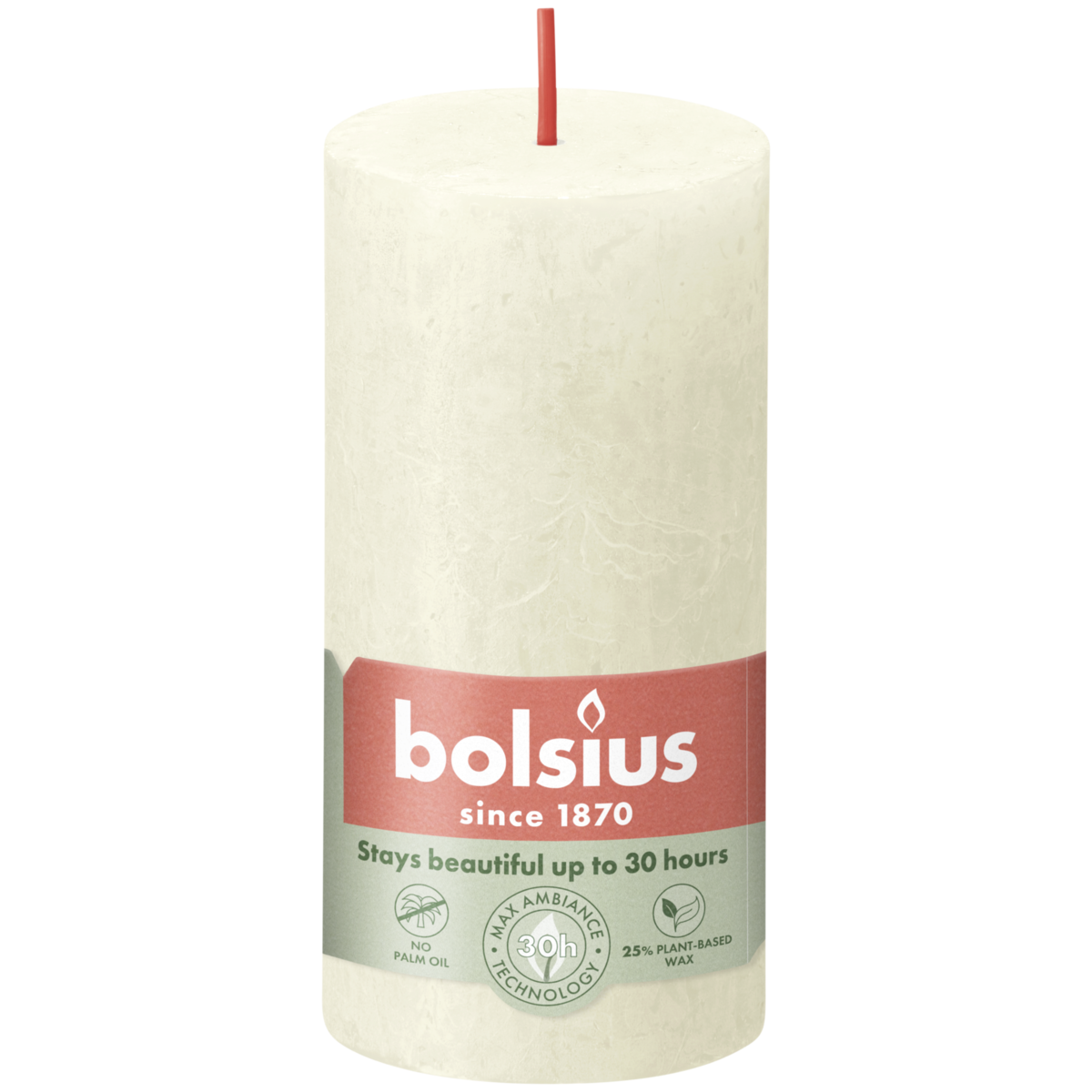 bolsius Bolsius - rustieke kaars - ivoor - 10cm