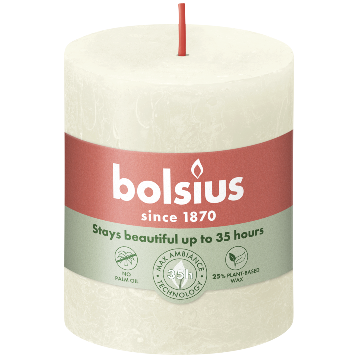 bolsius Bolsius - rustieke kaars - ivoor - 8cm