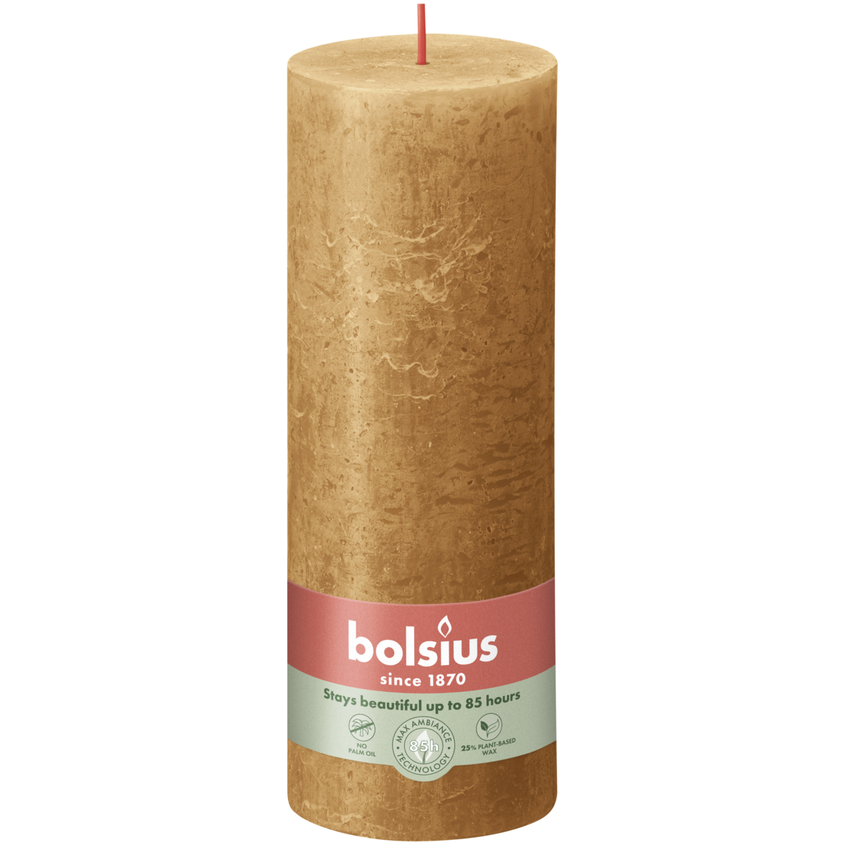 bolsius Bolsius - rustieke kaars - lichtbruin - 19cm