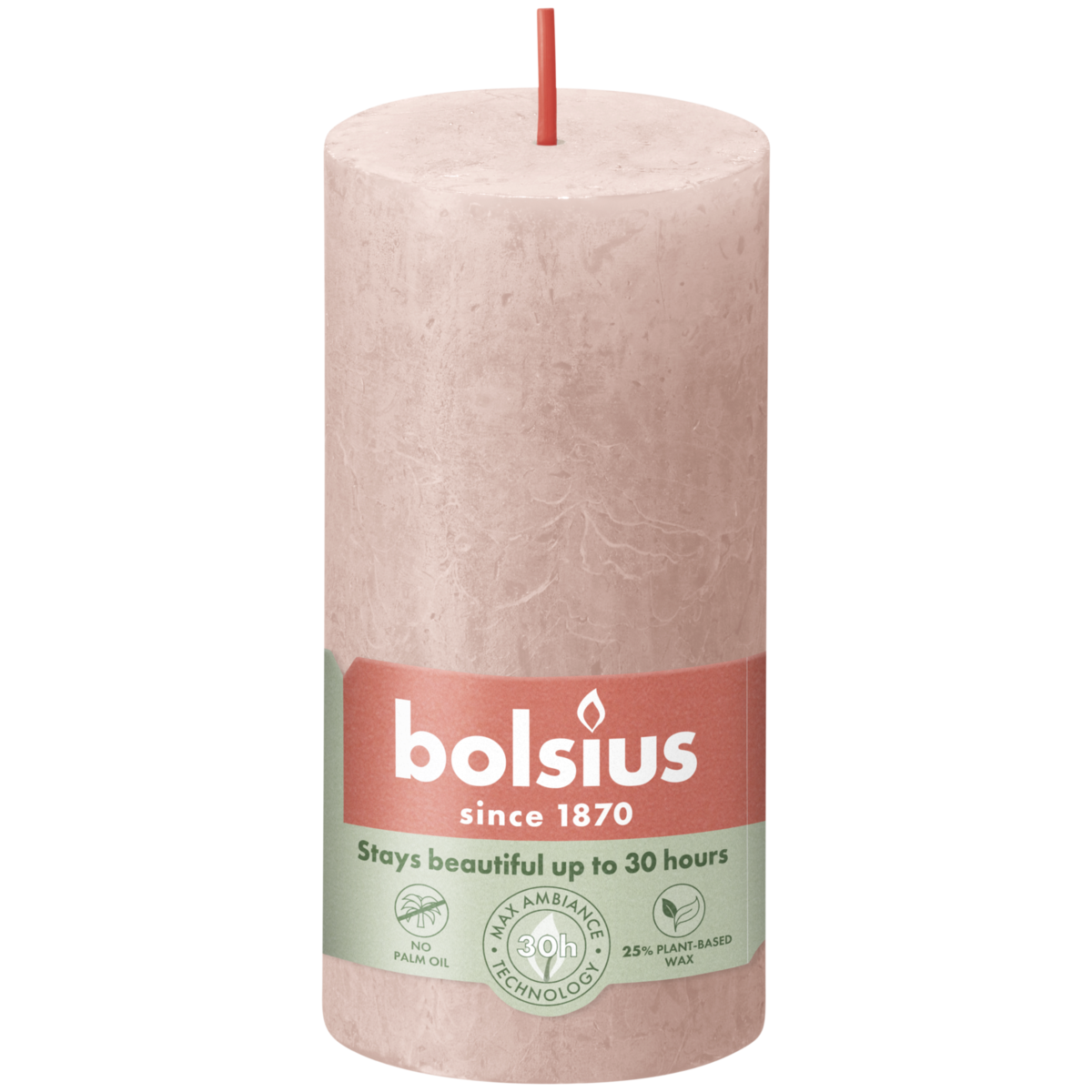 bolsius Bolsius - rustieke kaars - lichtroze - 10cm bolsius Bolsius - rustieke kaars - lichtroze - 10cm