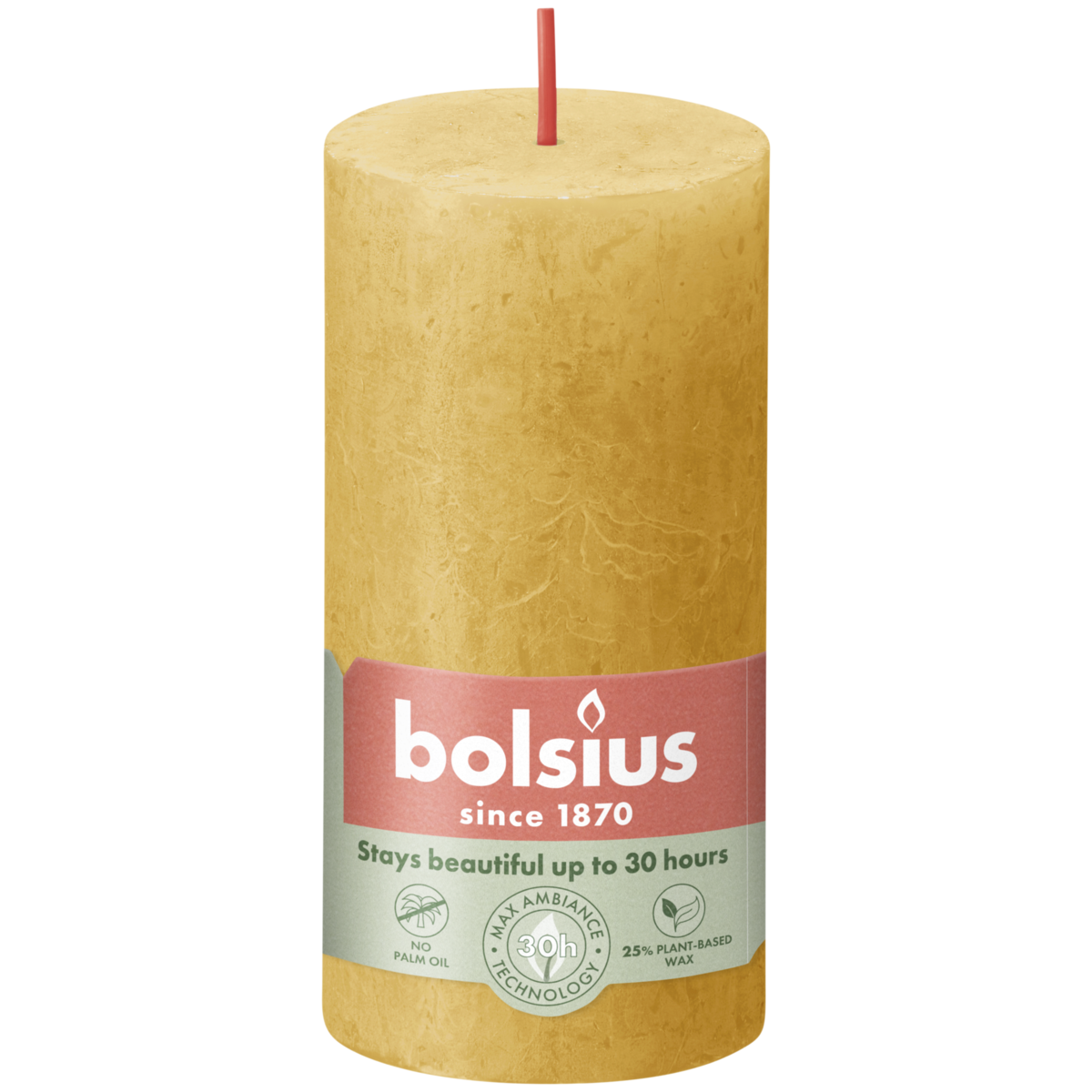 bolsius Bolsius - rustieke kaars - okergeel - 10cm bolsius Bolsius - rustieke kaars - okergeel - 10cm