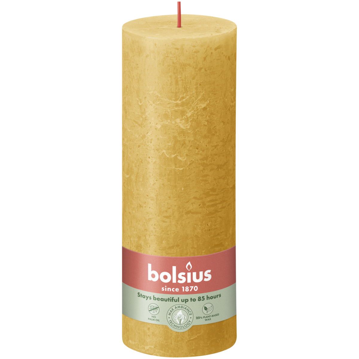 bolsius Bolsius - rustieke kaars - okergeel - 19cm